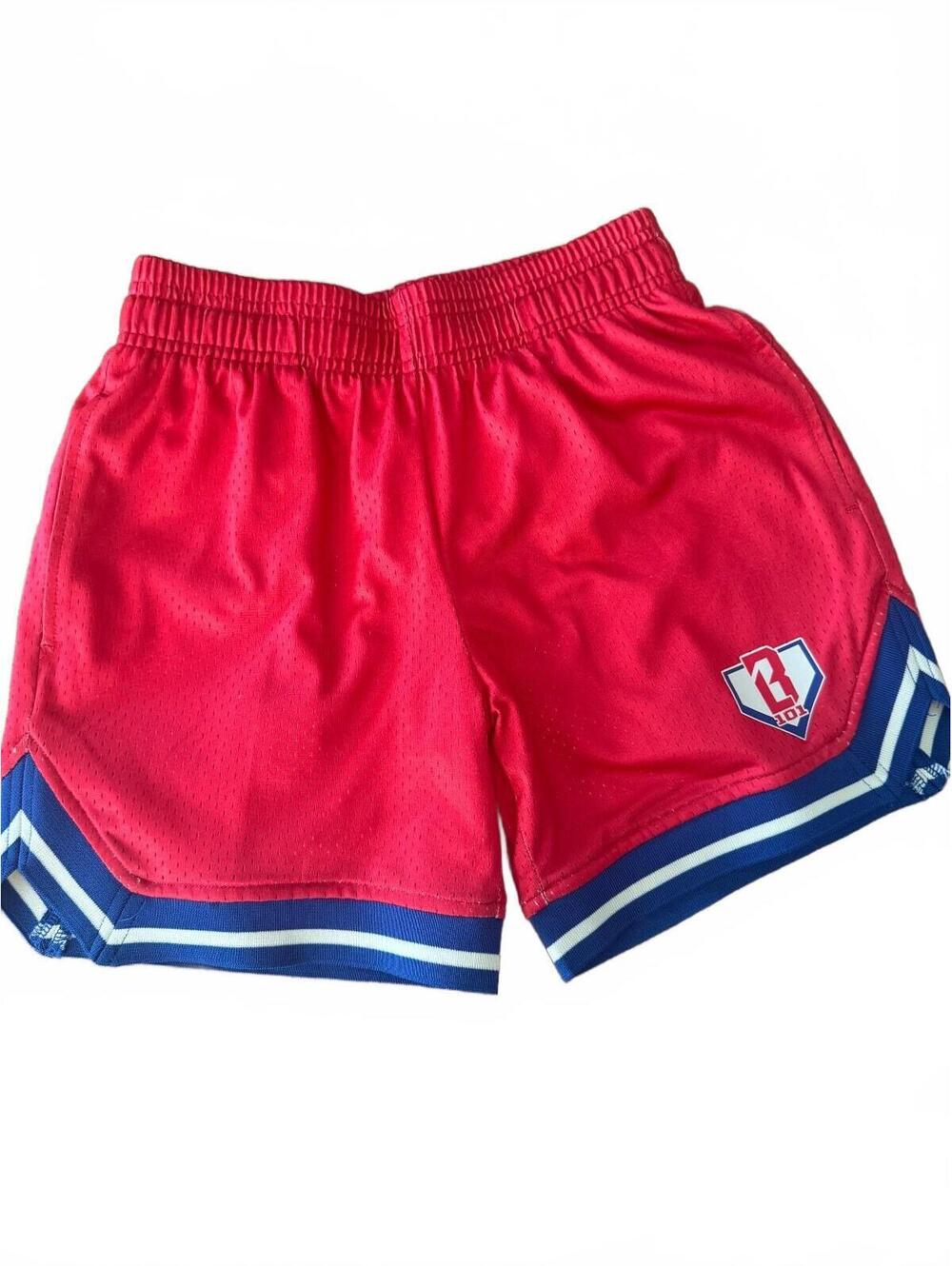 Baseball Lifestyle 101 Youth Small Boys Red Court Shorts NWT